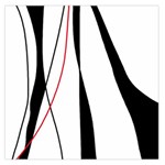 Red, white and black elegant design Large Satin Scarf (Square)
