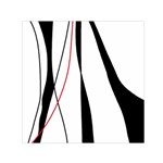 Red, white and black elegant design Small Satin Scarf (Square)