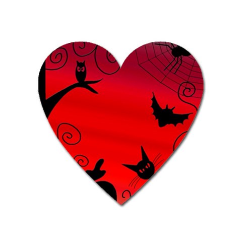 Halloween landscape Heart Magnet from ZippyPress Front