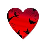 Halloween landscape Heart Magnet
