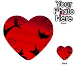 Halloween landscape Multi-purpose Cards (Heart) 