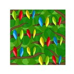 Parrots Flock Small Satin Scarf (Square)