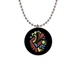 Colorful abstract spot Button Necklaces
