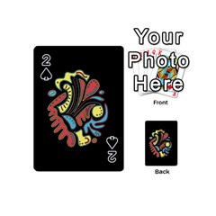 Colorful abstract spot Playing Cards 54 (Mini)  from ZippyPress Front - Spade2