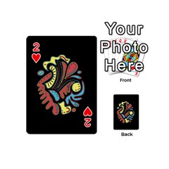 Colorful abstract spot Playing Cards 54 (Mini)  from ZippyPress Front - Heart2