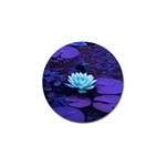 Lotus Flower Magical Colors Purple Blue Turquoise Golf Ball Marker