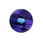 Lotus Flower Magical Colors Purple Blue Turquoise Hat Clip Ball Marker