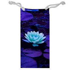 Lotus Flower Magical Colors Purple Blue Turquoise Jewelry Bags from ZippyPress Front