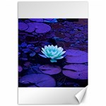 Lotus Flower Magical Colors Purple Blue Turquoise Canvas 12  x 18  