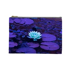 Lotus Flower Magical Colors Purple Blue Turquoise Cosmetic Bag (Large)  from ZippyPress Front