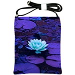 Lotus Flower Magical Colors Purple Blue Turquoise Shoulder Sling Bags