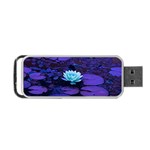 Lotus Flower Magical Colors Purple Blue Turquoise Portable USB Flash (Two Sides)