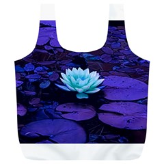Lotus Flower Magical Colors Purple Blue Turquoise Full Print Recycle Bags (L)  from ZippyPress Back