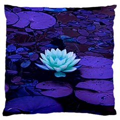 Lotus Flower Magical Colors Purple Blue Turquoise Standard Flano Cushion Case (Two Sides) from ZippyPress Back