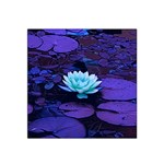 Lotus Flower Magical Colors Purple Blue Turquoise Satin Bandana Scarf