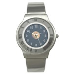 The Moon and blue sky Stainless Steel Watch