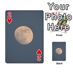 The Moon and blue sky Playing Cards 54 Designs  from ZippyPress Front - Heart2