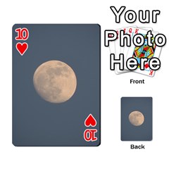 The Moon and blue sky Playing Cards 54 Designs  from ZippyPress Front - Heart10