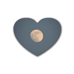 The Moon and blue sky Heart Coaster (4 pack) 