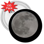 Close to the full Moon 3  Buttons (100 pack) 