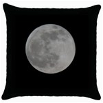 Close to the full Moon Throw Pillow Case (Black)