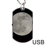 Close to the full Moon Dog Tag USB Flash (One Side)