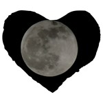Close to the full Moon Large 19  Premium Flano Heart Shape Cushions