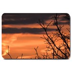 Tree branches and sunset Large Doormat 