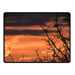 Tree branches and sunset Double Sided Fleece Blanket (Small) 