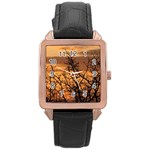 Colorful Sunset Rose Gold Leather Watch 