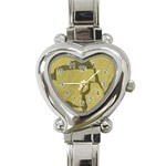 Stylish Gold Stone Heart Italian Charm Watch