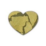 Stylish Gold Stone Rubber Coaster (Heart) 