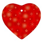 Red Xmas desing Ornament (Heart) 