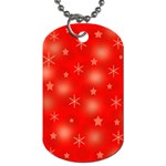 Red Xmas desing Dog Tag (Two Sides)