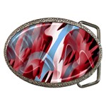 Blue and red smoke Belt Buckles
