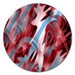 Blue and red smoke Magnet 5  (Round)