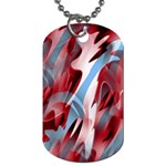 Blue and red smoke Dog Tag (Two Sides)