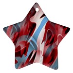 Blue and red smoke Star Ornament (Two Sides) 