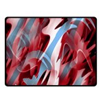 Blue and red smoke Double Sided Fleece Blanket (Small) 
