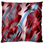 Blue and red smoke Large Flano Cushion Case (Two Sides)
