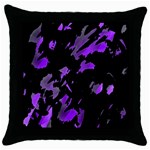 Painter was here - purple Throw Pillow Case (Black)