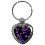 Painter was here - purple Key Chains (Heart) 