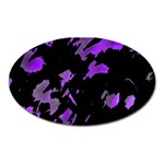 Painter was here - purple Oval Magnet