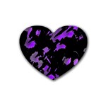 Painter was here - purple Rubber Coaster (Heart) 
