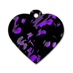 Painter was here - purple Dog Tag Heart (One Side)