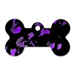 Painter was here - purple Dog Tag Bone (Two Sides)