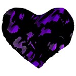 Painter was here - purple Large 19  Premium Heart Shape Cushions