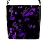 Painter was here - purple Flap Messenger Bag (L) 