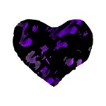 Painter was here - purple Standard 16  Premium Flano Heart Shape Cushions