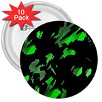 Painter was here - green 3  Buttons (10 pack) 